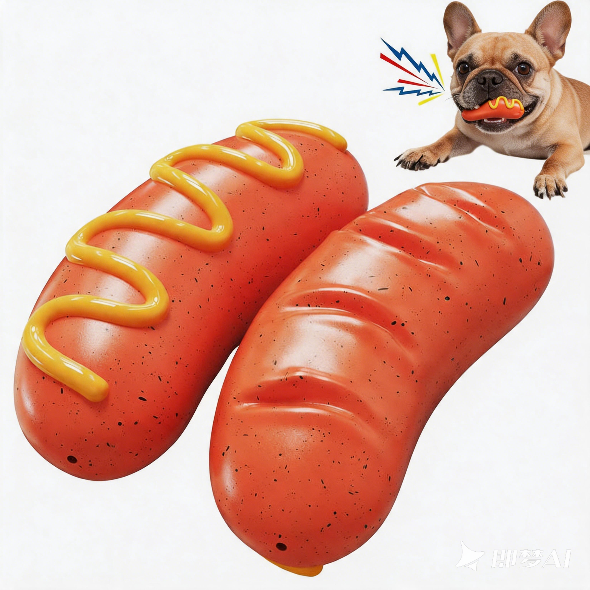 PPOKEl Dog Chew Toys Aggressive- Chaewers.Indestructible Dog Toy For Aggressive Chewer,Tough Chew Toys For Dogs  Rubber  Orange Plain