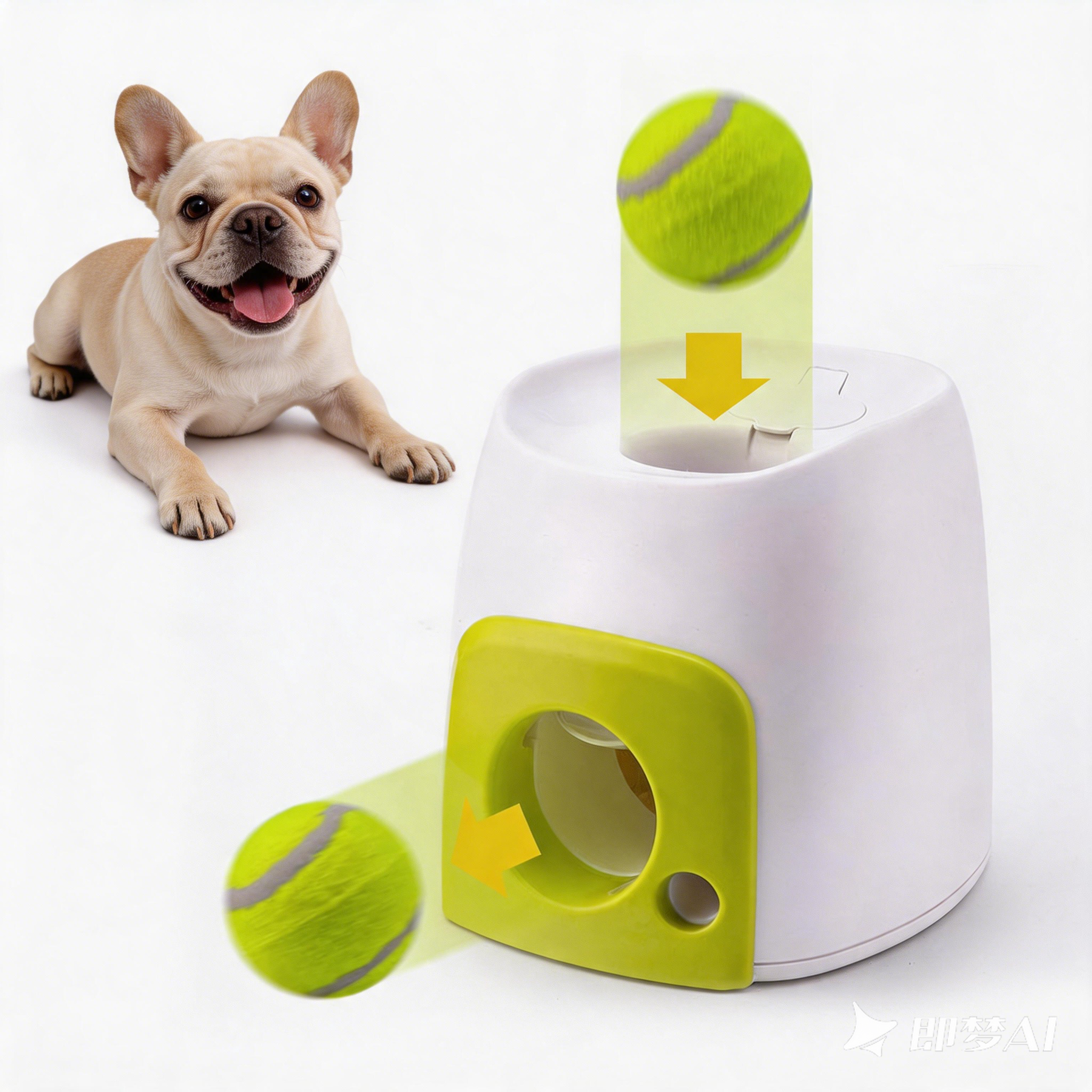 Dog Food Reward Machine Smart Feeder Dog Ball Rolling Machine Toy Interactive Pet Toy-French Bulldog – Pet Supplies
